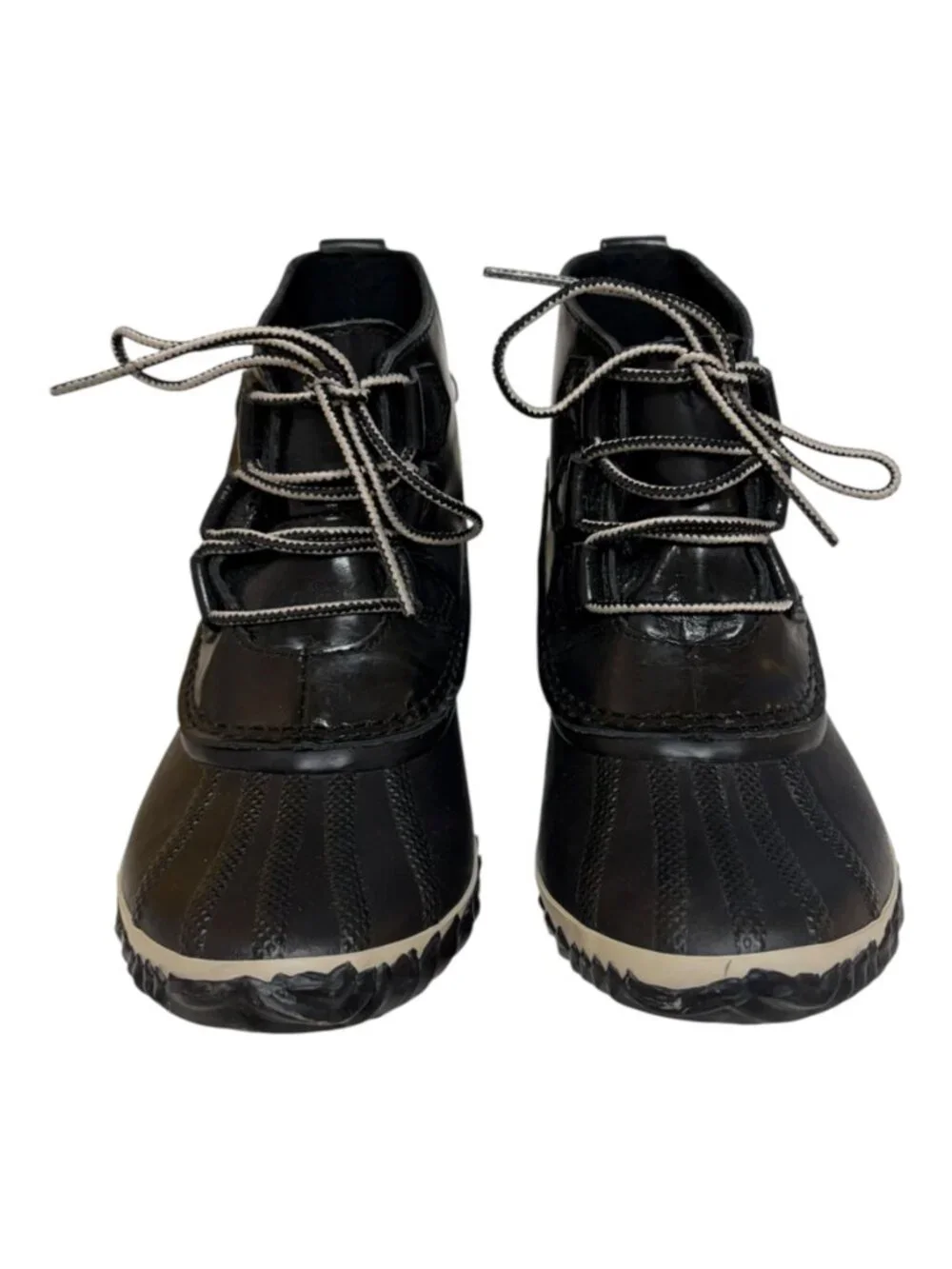 Sorel "Out N About" Black Rain Ankle Boots (7.5) - Picture 2 of 5